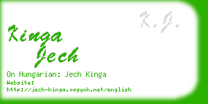 kinga jech business card